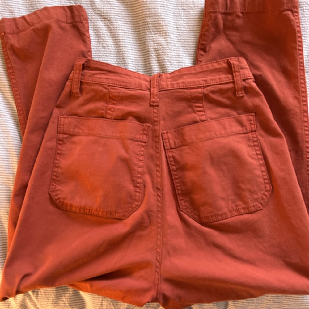madewell straight cut pants - burnt orange!